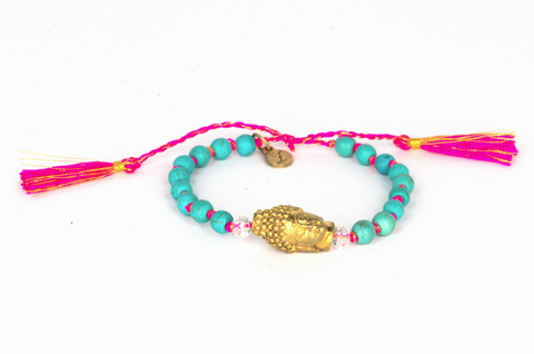 RB Gold Buddha - Turquoise/Pink