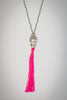 ZN Necklace Silver/Pink with Silver Buddha