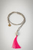 ZN Necklace Silver/Pink with Silver Buddha