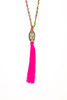 RN Buddha Necklace Silver/Pink