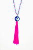 Bling-Bling Necklace Light Blue/Pink with Turkish Eye