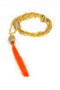 ZN Necklace Gold/Orange with Gold Buddha