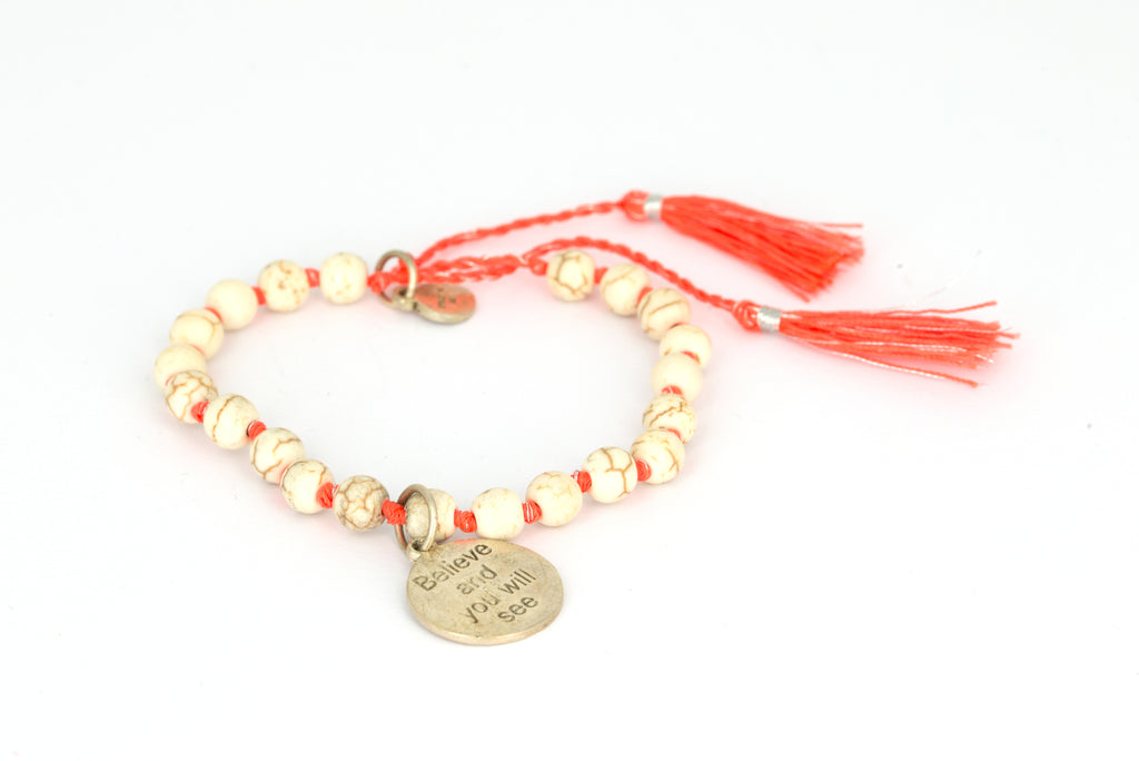 RB Small "Believe and you will see" Orange/Silver